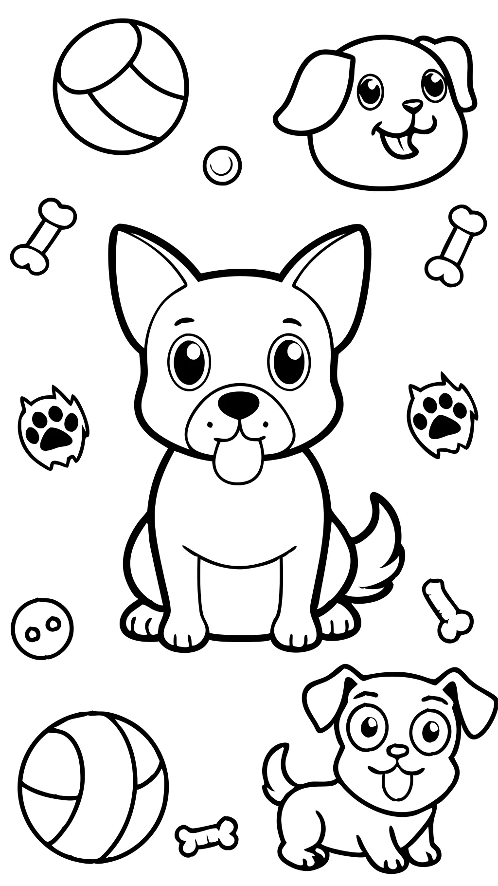 coloriages de chiot imprimables gratuits